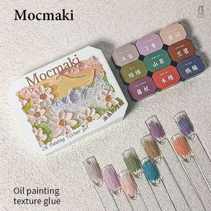 Gel UV <span class=keywords><strong>de</strong></span> construction 3D acrylique gravé camouflage effet peinture à l'huile Mocmaki 2026 – Vente en gros - Product Image 3