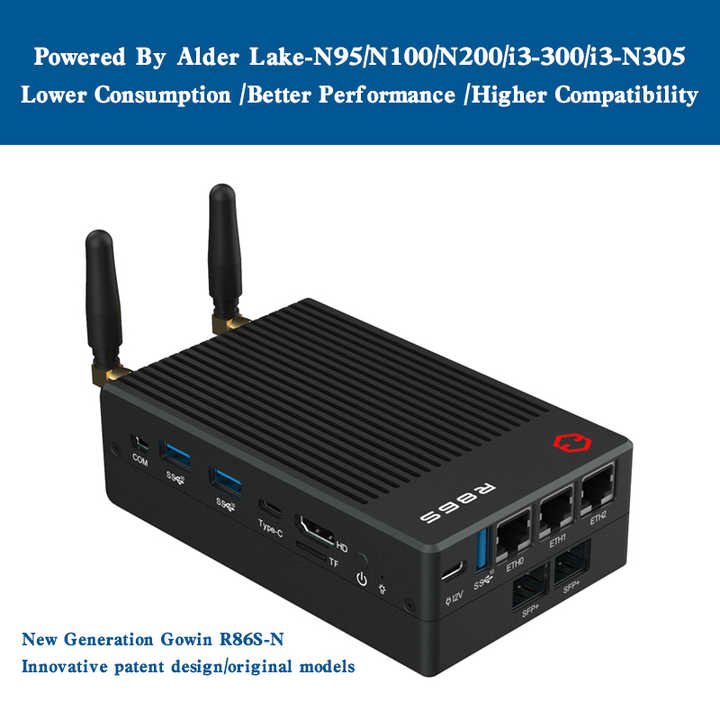 Gowin R86S-N305AファイアウォールルーターオールインワンミニPC 
