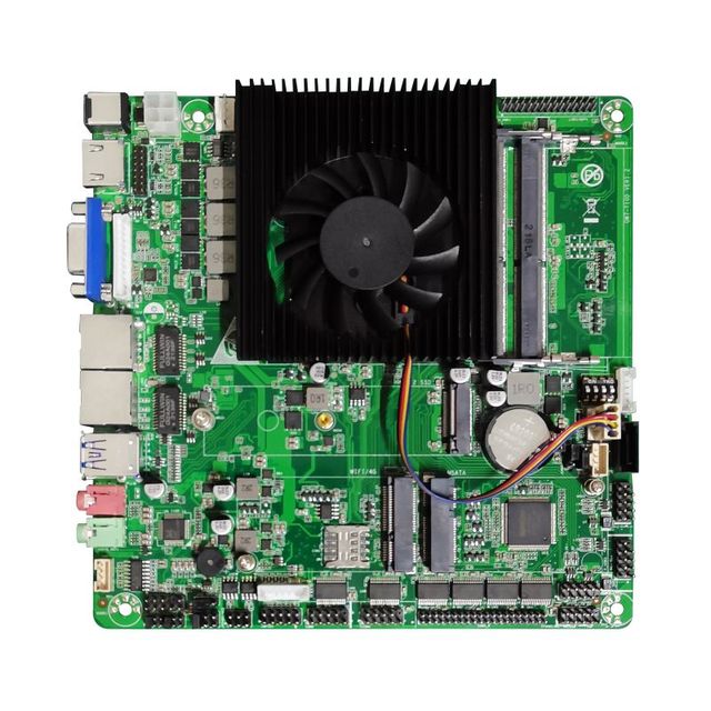 Hot Sales 32 GB 8*USB Slots Thin Mini-ITX  Motherboard with 1*MSATA Include  CPU, 6 COM, Dual LAN
