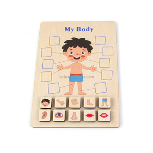Montessori học tập đồ chơi giáo dục hoạt động nguồn cơ thể con người cơ quan câu đố cho trẻ mới biết đi trẻ em Quà tặng - Product Image 4