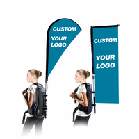 Drapeau de sac à dos de logo personnalisé de haute qualité pour la publicité promotionnelle pour les événements en plein air et le drapeau de sac à dos durable d'utilisation d'affaires