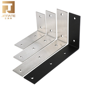 JINNATE Stainless Steel Corner Bracket 125x85x45x3mm L-Shaped Shelf Support For Wall Mounting Furniture Fixing - Product Image 1