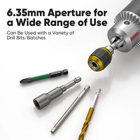 Mandrin de perceuse électrique Mitsushi 1/4 pouce à queue hexagonale sans clé Vertex avec adaptateur