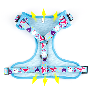 2025 merah muda mewah desain khusus nilon anjing Harness disesuaikan tidak ada tarik perlengkapan untuk hewan peliharaan kecil sublimasi aksesoris hewan peliharaan - Product Image 3