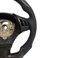 Volant en fibre de carbone noire E90 adapté aux E82 E87 E92 E93 avec palettes de changement de vitesse, acceptant toute personnalisation
