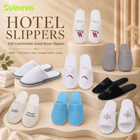 Chaussons de mariage confortables en polaire corail, pantoufles jetables en tissu gaufré pour hôtel, spa, complexe hôtelier, chambre d'hôtes