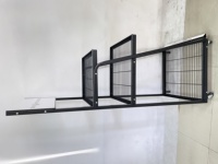 Présentoir en métal à 3 couches avec roue de nettoyage, étagère d'exposition pour serpillière