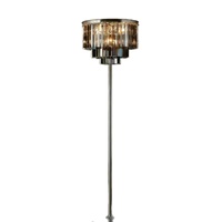 Lampadaire LED en fer et cristal de luxe léger, commande par bouton, design moderne américain et nordique minimaliste, 220V, pour salon et chambre à coucher