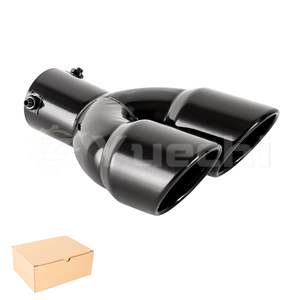 Terminali di <span class=keywords><strong>Scarico</strong></span> Yuechi Auto Parts, <span class=keywords><strong>Doppio</strong></span> Tubo Silenziatore, Tubo di <span class=keywords><strong>Scarico</strong></span> in Acciaio Inox Colore Canna di Fucile, 63mm 2.5 Pollici, Adattamento Universale - Product Image 4