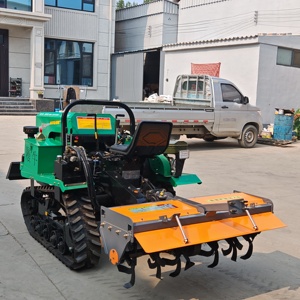 Agricultural Agriculture Crawler <b>Cultivator</b> Tracked Orchard Tiller Rotary Garden <b>Cultivator</b> Mini Rotary Tiller With Seeder - Product Image 1