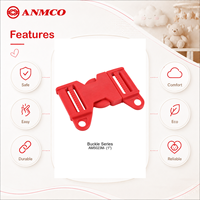 ANMCO Boucle de ceinture de sécurité en plastique à dégagement central personnalisée pour siège auto bébé, poussette et vélo