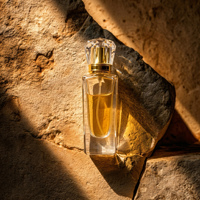 Botella de Perfume Transparente de Alta Calidad al por Mayor de 50/75/100 ml con Tapa de Lujo a Prueba de Fugas para Personalizar el Cuerpo de la Botella