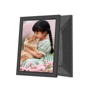 Цифровая фоторамка Rovesky 10 дюймов, черно-белая, с сенсорным экраном, узкая рамка, АБС-пластик, облачные функции, в наличии - Product Image 1
