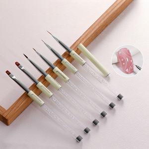 Herramientas Profesionales para Uñas: Pincel de Pelo Kolinsky con Punta Diagonal Plana para Terapia de Luz, Esculpido de Cristal, Pintura, Dibujo y Grabado - Product Image 4