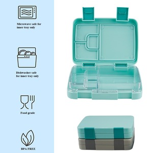 Lonchera HY7 para Niños, <span class=keywords><strong>con</strong></span> 4 Compartimentos, a Prueba de Fugas, para la Escuela - Product Image 3