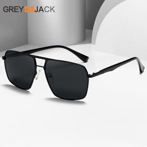 Lunettes de soleil polarisées Greyjack pour hommes, monture en métal noir, verres TAC UV400, type 3, pour la conduite - Product Image 5