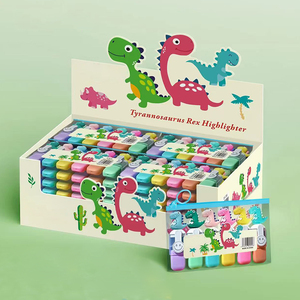 Vente en gros 6 <span class=keywords><strong>mini</strong></span> stylo surligneur <span class=keywords><strong>pastel</strong></span> néon personnalisé multicolore avec emballage de jeu de pointe pinceau plat logo mignon - Product Image 6