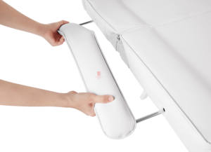 Blanco <span class=keywords><strong>Mesa</strong></span> De Masaje Con Banco Silla <span class=keywords><strong>Reclinable</strong></span> de Equipo De belleza Caliente - Product Image 6