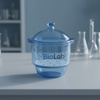 Ensemble d'écrousseurs en verre borosilicaté avec couvercle et plaque en porcelaine 240 mm 300 mm, récipient de séchage de laboratoire, conteneur pour analyse de sol OEM BIOLAB
