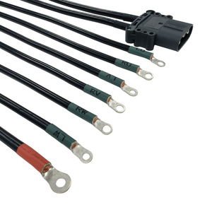 Kabel Sambung Positif Negatif Baterai Forklift Arus Besar Kustom, Konduktor Aluminium Berisolasi PVC 12V Untuk Penggunaan Otomotif - Product Image 4