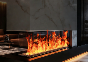 <span class=keywords><strong>Cheminée</strong></span> <span class=keywords><strong>électrique</strong></span> en acier inoxydable 304 <span class=keywords><strong>de</strong></span> 70 cm, forme personnalisable, avec design <span class=keywords><strong>de</strong></span> brume d'eau 3D, haute fidélité, 7 couleurs <span class=keywords><strong>de</strong></span> vapeur réalistes RGB - Product Image 4