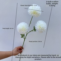 Tiges de fleurs de pissenlit artificielles, fausses boules de chrysanthèmes en soie pour les arrangements floraux de mariage, de maison et d'hôtel