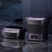 Machine à laver électrique mini portable entièrement automatique pour la maison et l'extérieur, grande capacité, pliable, pour chaussettes de voyage - Vente en gros usine