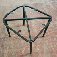 Base de chaise moderne de luxe en métal doré à 4 pieds coniques, support en X croisé pour chaise de salle à manger et tabouret