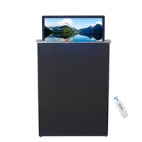 Système de conférence sans papier de 17,3 pouces, table de conférence avec écran arrière, moniteur LCD, moniteur motorisé à élévation LCD