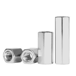 Écrou hexagonal allongé Shen Junqiang M10 18mm en acier inoxydable 304, grade A, niveau 4.8, tête hexagonale, couleurs authentiques - Product Image 1