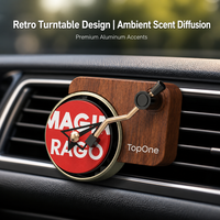 Pengharum Mobil Personalisasi Mewah Kayu Walnut Paduan Seng Klip Ventilasi Logo Kustom Hiasan Aroma Terapi Bunga