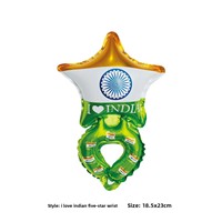 J'aime l'Inde Indien Ballon Décorations Bandeaux Cheer Stick Bracelet Drapeau Indien Ballons Ballons Gonflables