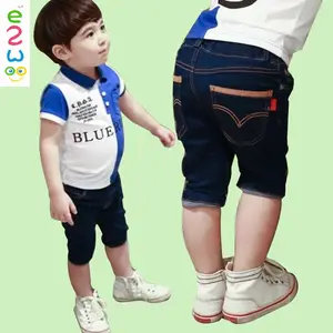 Pantaloncini di jeans da ragazzo per bambini con tasca posteriore all'ingrosso 2015