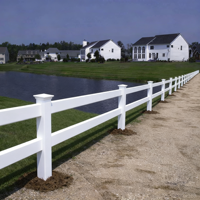 Clôture de paddock en PVC blanc pour lamas, 2 rails, légère, en vinyle, pour chevaux, écologique, modélisation 3D, économique, installation facile, pour ferme