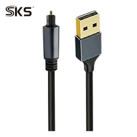 Câble audio optique numérique USB TOSLINK, adaptateur convertisseur SPDIF pour projecteur, ordinateur, home cinéma - 192 kHz 24 bits HiFi Fiber