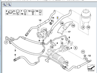 Tuyau de direction d'huile pour bmw E60 E61 E63 E64, tube d'huile de direction, rehausseur, 32416850285
