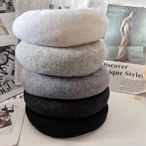 Nouveau Béret en Laine Unisexe <span class=keywords><strong>Automne</strong></span> Hiver 2025 Personnalisé, Style Décontracté, Broderie 3D Champignon, Doublure Polaire, Bord Profond, Circumfréquence de la Tête - Product Image 4