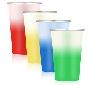 Tumblers cambio colore Logo personalizzato Eco-Friendly acqua fredda bicchieri di <span class=keywords><strong>birra</strong></span> per il campeggio tazze di alluminio durevole - Product Image 2