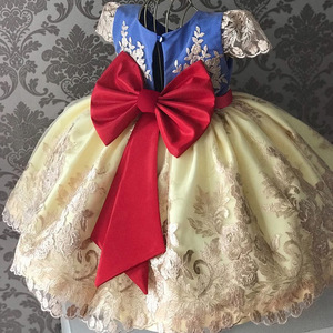 Vestido <span class=keywords><strong>de</strong></span> princesa <span class=keywords><strong>de</strong></span> encaje para fiesta <span class=keywords><strong>de</strong></span> niña bebé, vestido <span class=keywords><strong>de</strong></span> boda <span class=keywords><strong>de</strong></span> manga hinchada para niña, diseños <span class=keywords><strong>de</strong></span> vestidos con lazo para niños <span class=keywords><strong>de</strong></span> Halloween - Product Image 3