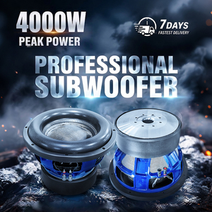 GRANVOZ Livraison Rapide Subwoofer 12 pouces 2000W avec panier en aluminium 300 oz 3" BAVC 2+2 Ohm/4+4 Ohm pour système audio automobile pour voitures et fourgonnettes - Product Image 1