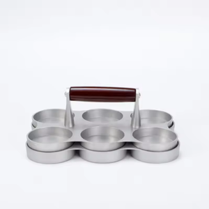 Outils de cuisine antiadhésifs, barbecue, pique-nique, grille à double trou, mini presse à hamburgers manuelle, moule à hamburgers, presse à galettes - Product Image 1