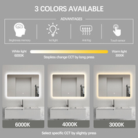 Espejos de Pared Inteligentes con Iluminación LED, Modernos, sin Marco, Retroiluminados, Irregulares, de Cuerpo Entero, para Salón de Hotel, Baño, Venta al Por Mayor
