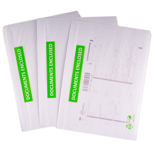 Sobres de etiquetas de envío autoadhesivas impermeables personalizadas, lista de embalaje, bolsa deslizante cerrada para facturas con cinta de fácil apertura - Product Image 1