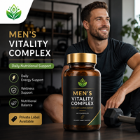 Complément alimentaire pour la vitalité masculine, marque privée OEM, 60 capsules, pour l'énergie et le bien-être quotidiens.