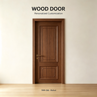 Porte de chambre en bois massif personnalisée de haute qualité, design simple, pour intérieur de maison