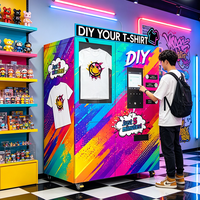 Máquina Expendedora de Impresión de Camisetas, Máquina Expendedora de Impresión de Camisetas de Autoservicio, Sistema de Personalización de Imágenes con IA para Gimnasios