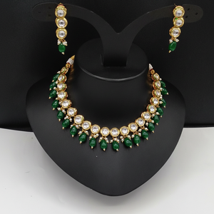 Beautiful Premium Quality Indian Traditional Kundan Necklace Set Backside Meenakari Work Ideal For Party Wear Minimal Wear Set - Product Image 1