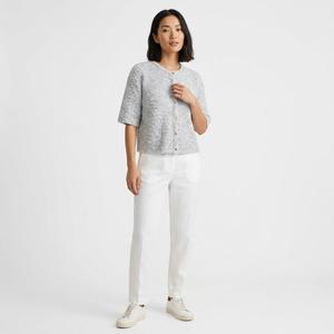 Cárdigan Ecológico de Manga Corta con Botones para Mujer, Otoño - Product Image 1