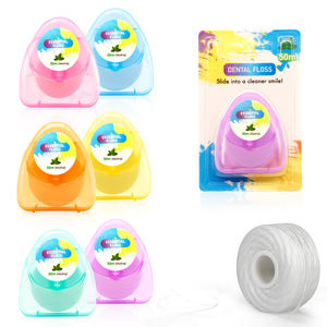 ด้ายไนล่อนเคลือบแว็กซ์50เมตรทนทานต่อการสึกหรอของมิ้นท์ปรุงแต่งช่องปากทำความสะอาดฟันแบบกล่องทำความสะอาดฟันสด - Product Image 4