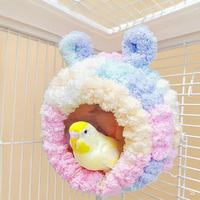 Nid d'oiseau en peluche chaud d'hiver, rond, pour perroquet, jouets pour oiseaux, nid pour perruche, lit pour calopsitte, hamac pour oiseaux pour perroquets